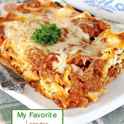 My Favorite Lasagna recipe