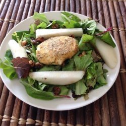 Warm Goat Cheese Salad With Pear recipe