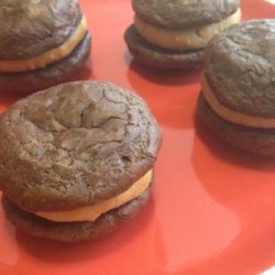 Flourless Chocolate Peanut Butter Sandwich Cookies recipe