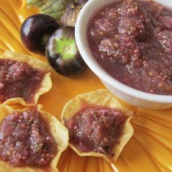 Salsa Violeta / Purple Tomatillo Salsa recipe