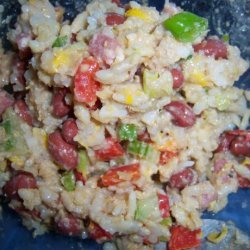 Salami & Rice Salad Medley recipe