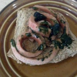 Worms on a Bun With Zombie Sauce recipe