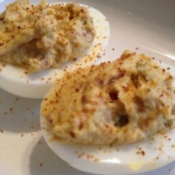 Ghost Pepper and Bacon Deviled Eggs recipe
