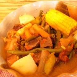 Beef Puchero (A Mexican Stew With Hominy & Vegetables) recipe