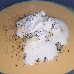 Marc Veyrats Pumpkin Soup With Bacon-Flavoured Whipped Cream recipe
