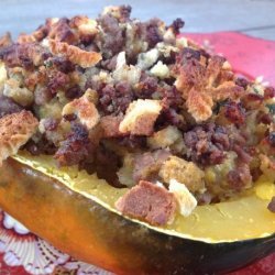 Stuffed Acorn Squash With Beef and Onion recipe