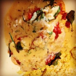 Chicken Stuffed With Spinach, Sundried Tomatoes, and Cheese recipe