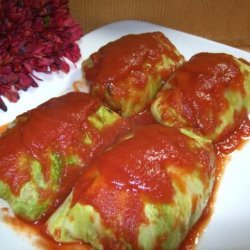 Creole Rice and Sausage Stuffed Cabbage Rolls recipe