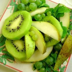 Cool and Green Fruit Salad With Honeydew, Grapes and Kiwi recipe