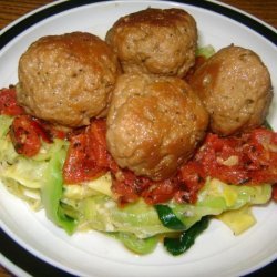 Pasta Aglio Olio With Seitan Meatballs recipe