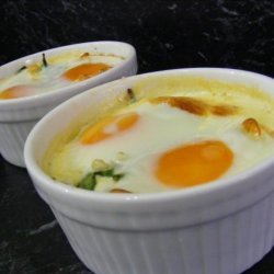 Manu's Coddled Eggs With Spinach recipe