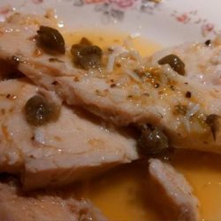 Poached Chicken in Olive Oil, Garlic, and Green Peppercorn Sauce recipe