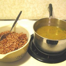 Lentil Soup With Red Yeast Rice recipe