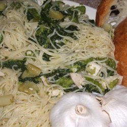 Broccoli Rabe and Chicken Aglio Olio (With Oil and Garlic) recipe