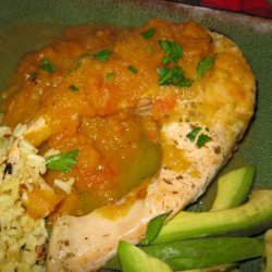 Salmon in Mango and Ginger Sauce recipe