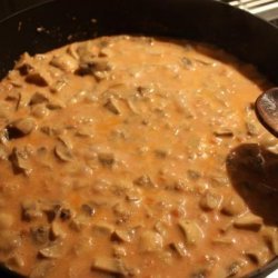 Fettucine With Rosy Mushroom Sauce recipe
