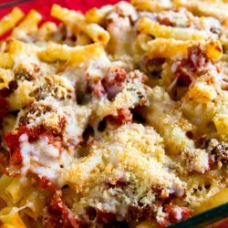 Baked Pasta with Sausage, Tomatoes, and Cheese recipe