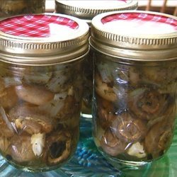 Home-Canned Marinated Mushrooms recipe