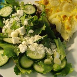 Mesclun Salad With Cucumber and Feta recipe