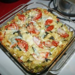 Tomato, Broccoli, and Mozzarella Casserole recipe