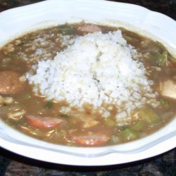 Reduced Fat Chicken and Sausage Gumbo recipe
