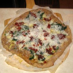 White Pizza With a Variety of Toppings recipe