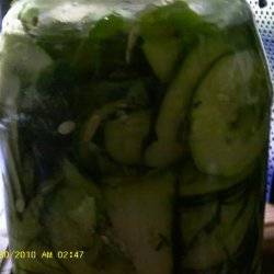 Libbie's  Sweet Refrigerator Pickles recipe