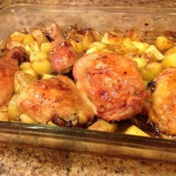 Garlic Roasted Chicken With Maple Glaze recipe