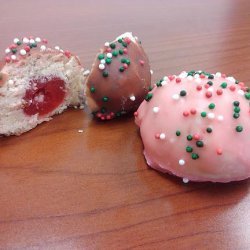 Cherry Ball Cookies (Frosted) recipe