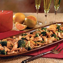 Spicy Ginger-And-Orange Chicken With Broccoli recipe