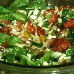 Spinach and Kale Salad With Chicken recipe