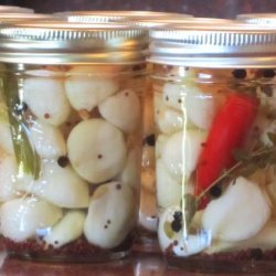 Pickled Garlic With Chili and Herbs recipe