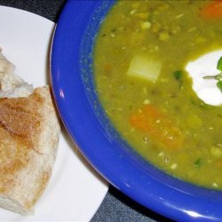 Punjabi Pea and Mint Soup recipe