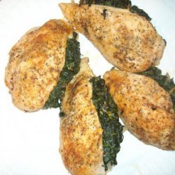Spinach & Cheddar Stuffed Chicken Breast in Creamy Gravy recipe