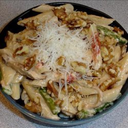Penne Cremini  -- With Sun-Dried Tomatoes and Walnuts recipe