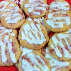 Almond Glazed Cherry Chip Sugar Cookies recipe
