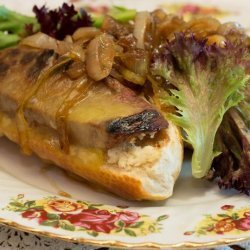 Caramelised Onion Open Steak Sandwich recipe