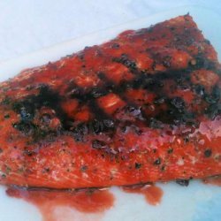 Raspberry Chipotle Grilled Salmon- so Easy-- recipe