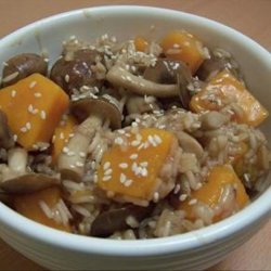 Japanese Mushroom, Chestnut & Butternut Squash Pilaf recipe