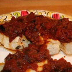 Seared Swordfish With Tomato-olive Sauce recipe