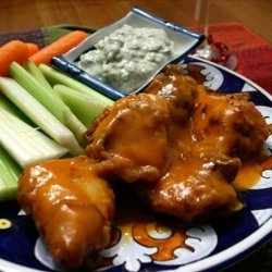 Bourbon-Marinated Buffalo Chicken Strips With Maytag Blue Dip recipe