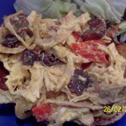 Curried Chicken Salad With Grapes and Red Peppers recipe