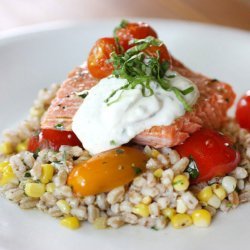 Salmon With Roasted Cherry Tomatoes recipe