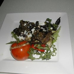Barbecue Lamb on Mediterranean Salad recipe