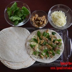 Spinach and Mushroom Quesadillas recipe