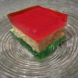 Classic Holiday Ribbon Squares (Jello) recipe