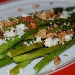 Roasted Asparagus W/ Blue Cheese & Toasted Walnuts recipe