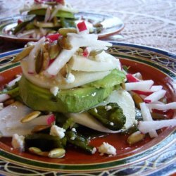 Spicy Avocado Poblano Salad recipe