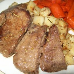 Top Round Steaks With Rosemary Garlic Potatoes recipe