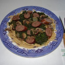 Smokey Brats & Spinach Pasta recipe